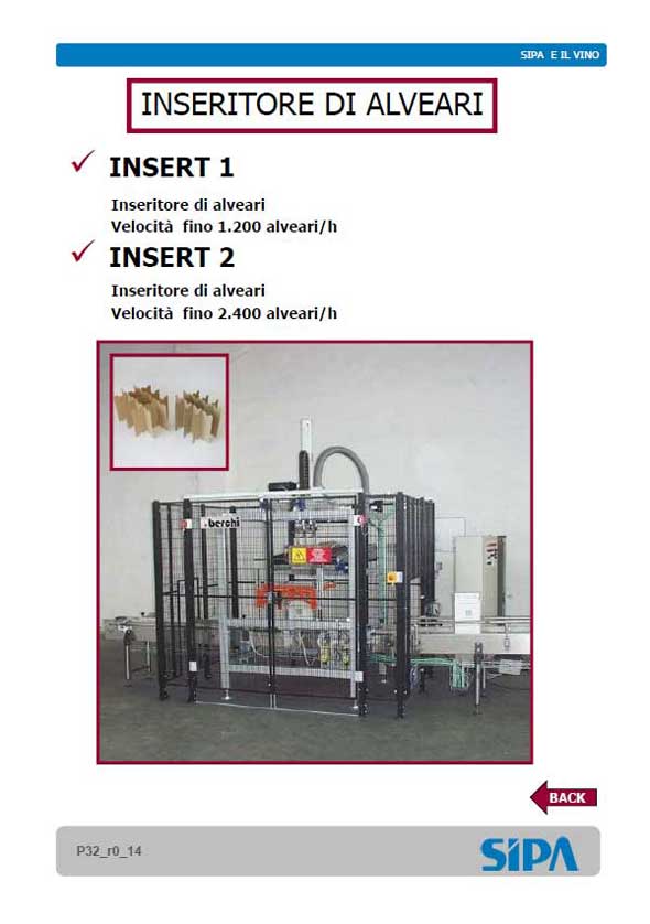 INSERITORE DI ALVEARI SIPA per confezionamento del vino-image