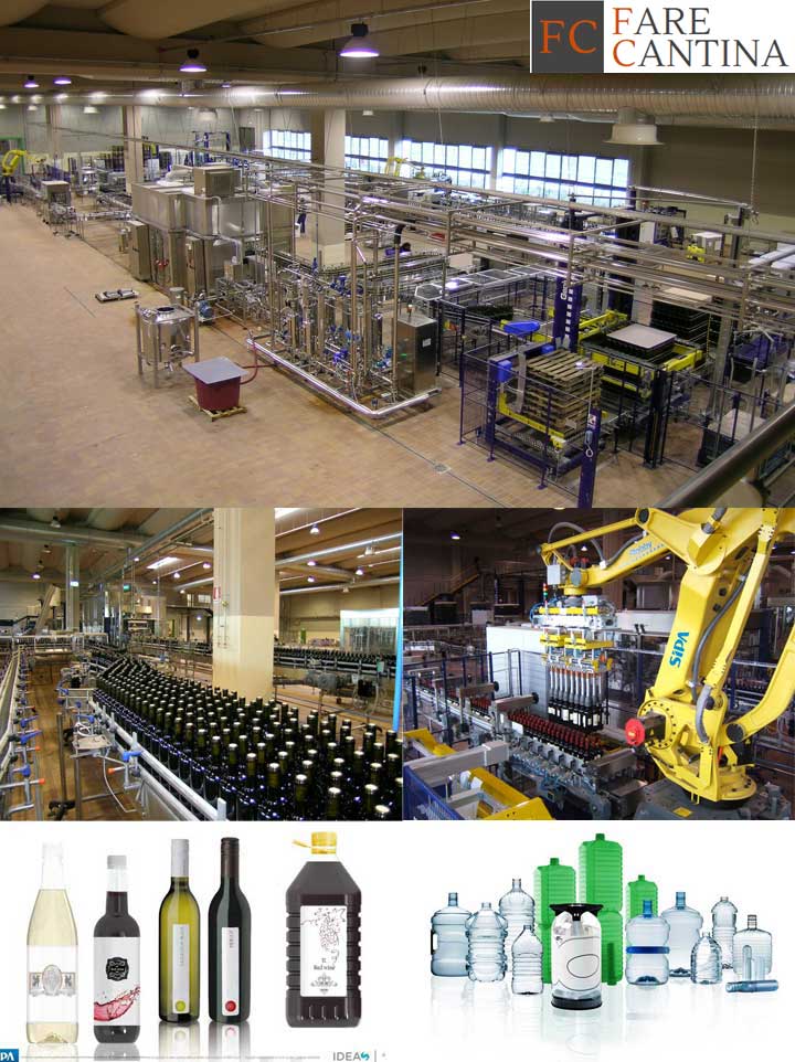 Linee imbottigliamento e confezionamento vino complete per contenitori in PET e vetro-image