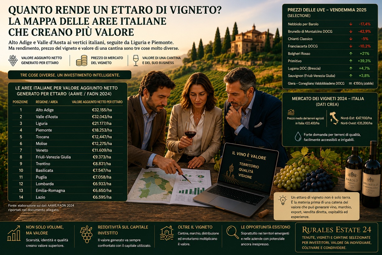 Rendimento dei vigneti