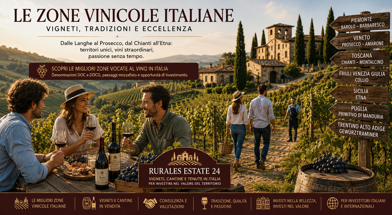 Zone italiane vocate al vino