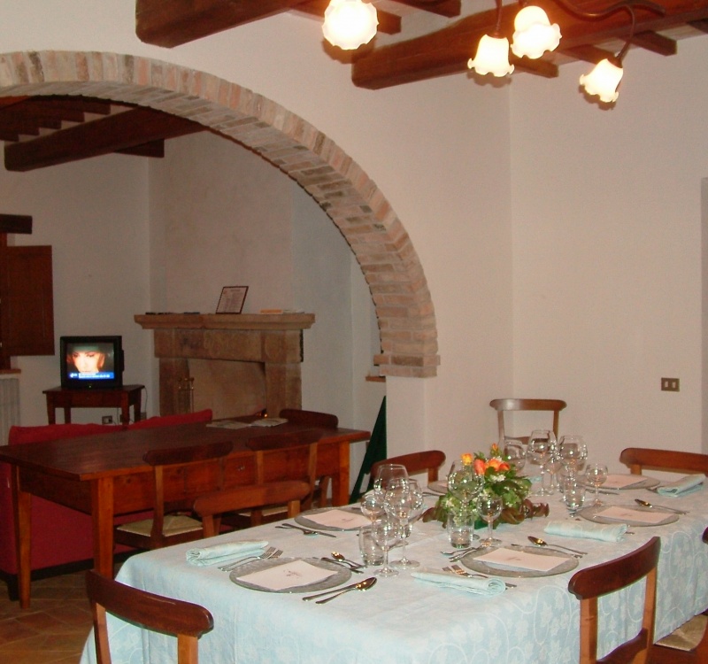 sala da pranzo agriturismo todi