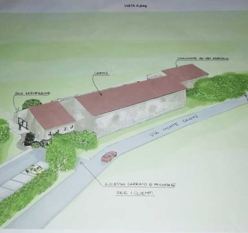 disegno del progetto approvato proprietà di Tarcento