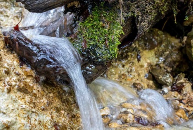 Fonte d'acqua minerale in centro Italia